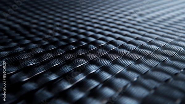 Obraz Macro dark carbon composite plate surface