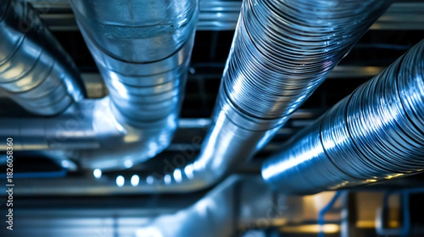 Obraz Macro HVAC coil pattern industrial