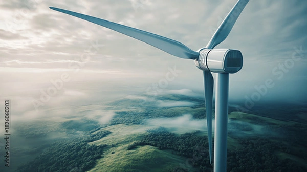 Obraz Wind turbine composite surface macro