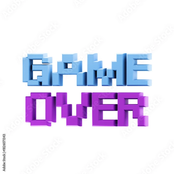 Obraz game over 3d illustration