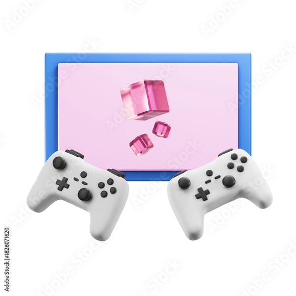 Obraz multiplayer gaming 3d illustration