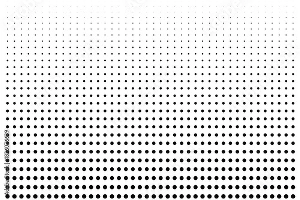 Fototapeta Halftone dots background. Abstract halftone, dot pattern background. Horizontal seamless dotted lines, dots texture backdrop.