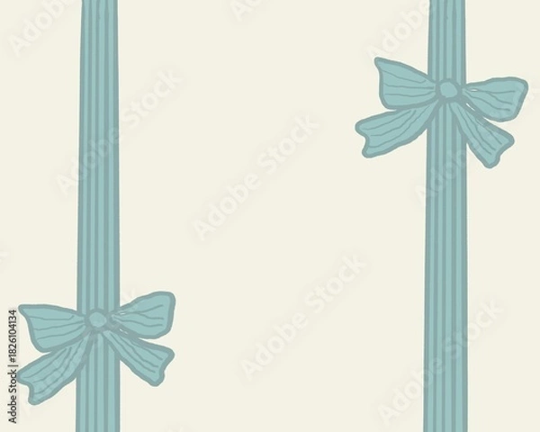 Obraz blue ribbon with bow