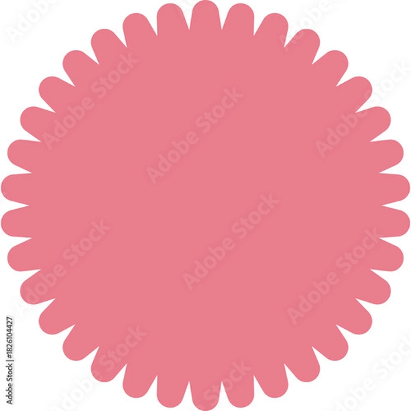 Obraz Pink Rosette Shape Isolated on Transparent Background Subtle Texture Gentle Petals Detailed Graphic Element Perfect for Design Projects