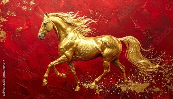 Fototapeta Happy Chinese New Year 2026 background
