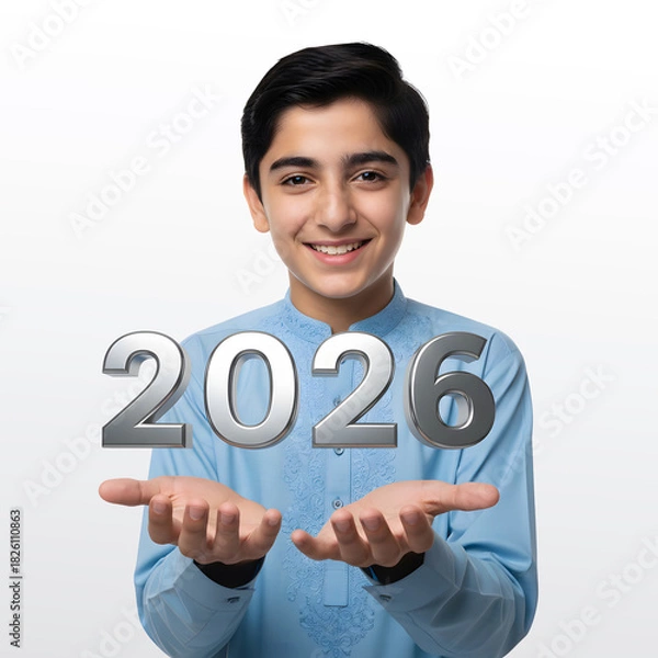 Obraz A young boy lifting up 2026