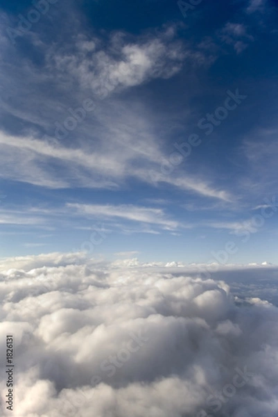 Obraz blue sky and white clouds portrait