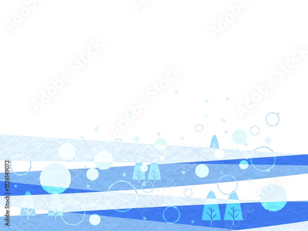 Obraz 木がある抽象的な背景イラスト