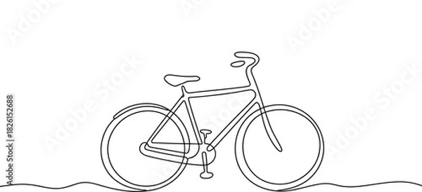 Fototapeta Bicycle continuous line drawing Vector