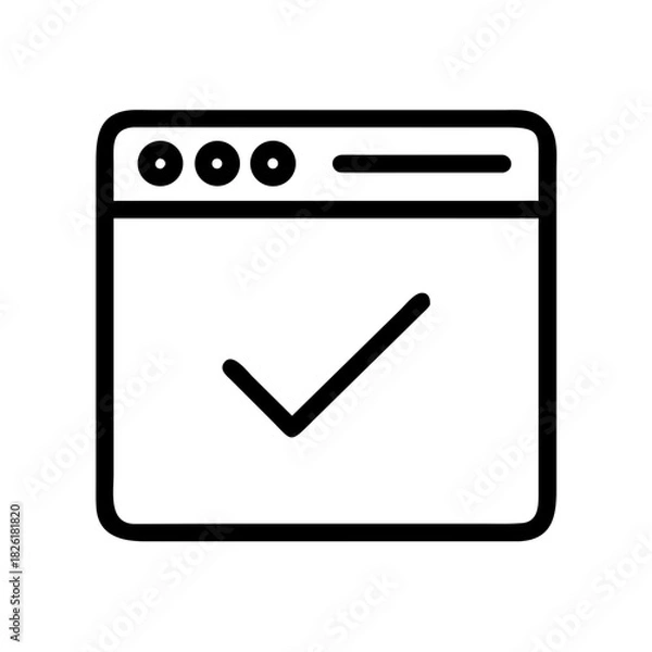 Obraz check window icon design