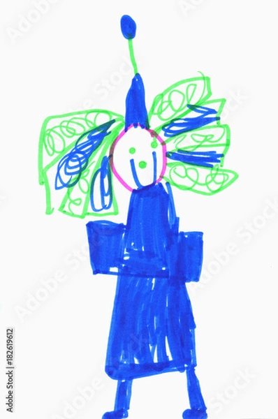 Fototapeta Fräulein Blau und ihr Zauberhut
