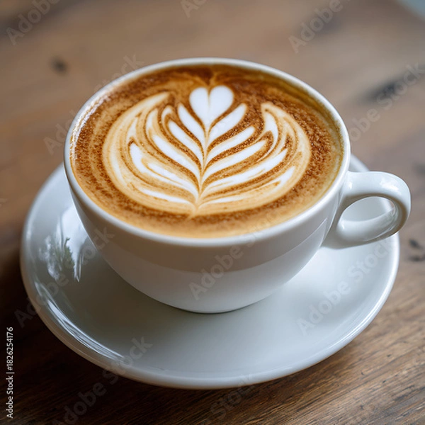 Obraz Latte Art Heart Design Being Poured in a Coffee Cup
