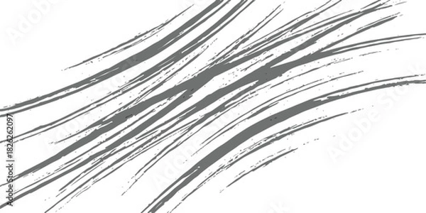 Obraz Dynamic textured grey brush strokes forming an abstract artistic pattern.