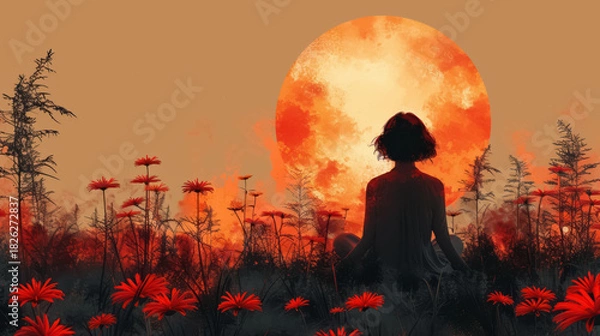 Fototapeta Mindfulness and slow living. emphasizing the importance of mindful practices and a slower pace of life