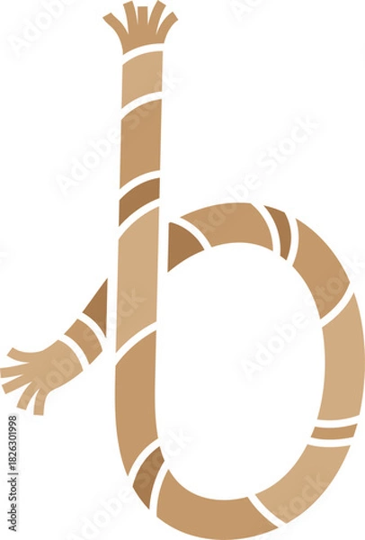 Obraz Rope Concept Letter B Logo
