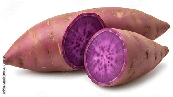 Fototapeta sliced red onion isolated on white background