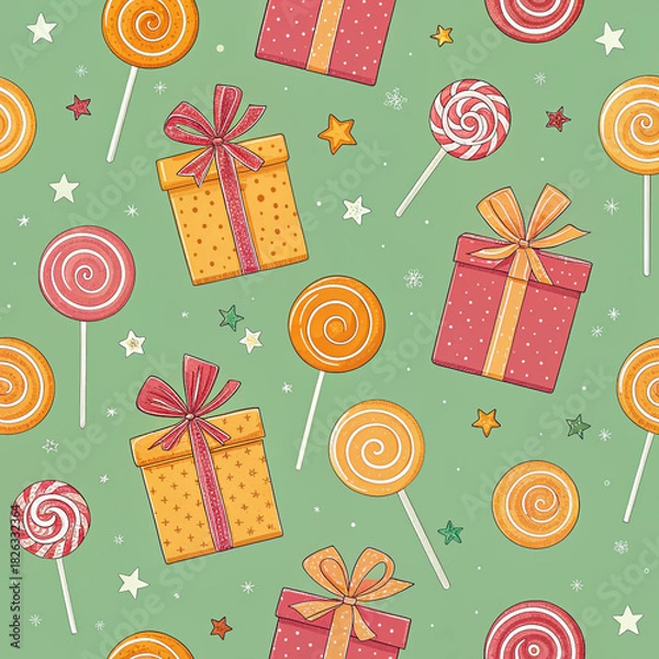 Obraz christmas seamless pattern