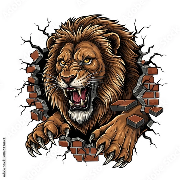 Obraz lion head mascot