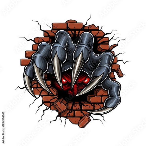 Obraz devil's hand illustration