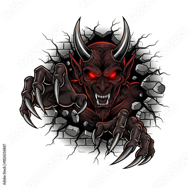 Obraz scary devil illustration