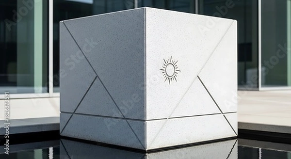 Fototapeta Modern Geometric Sculpture Display