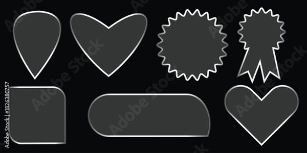 Obraz Light frame Liquid glass set.