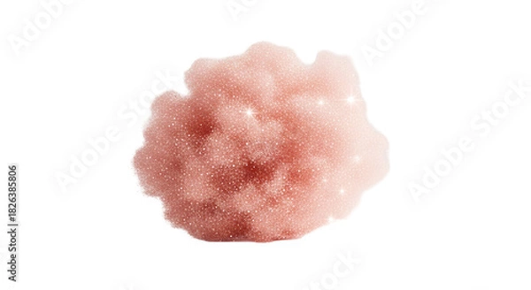Obraz Sparkling rose gold cloud creates a dreamy effect on transparent background