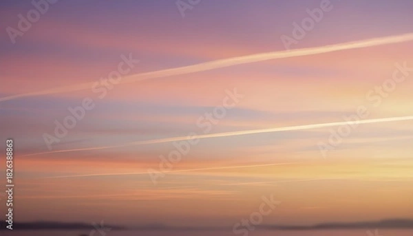 Obraz Soft Pastel Sunset Sky with Warm Gradient Colors