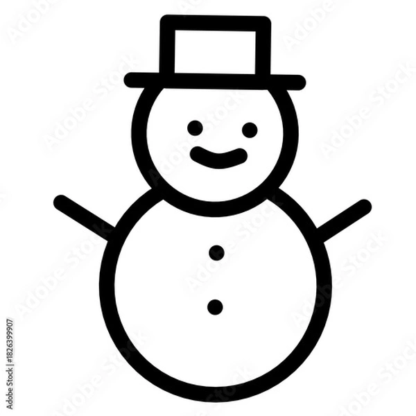 Fototapeta snowman on a white background
