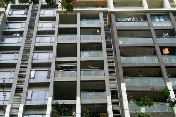 Fototapeta The architectural appearance of residential buildings. In shenzhen, China.