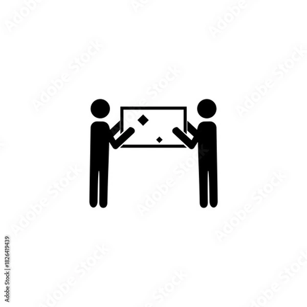 Fototapeta Carrying icon simple icon isolated on white background