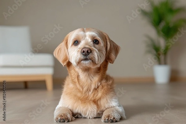 Obraz Dog brushing for clean healthy coat