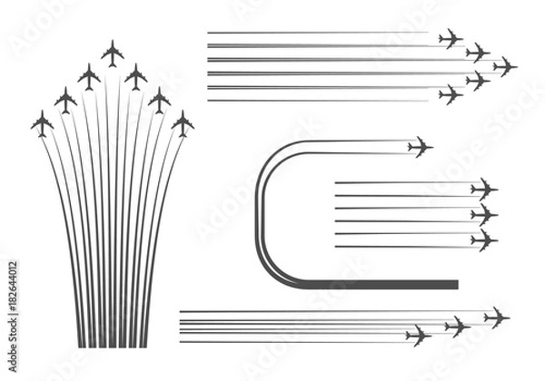Obraz Scheme building of flights of combat aircraft at an Airshow