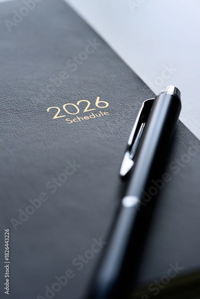 Obraz 2026年スケジュール帳とペン