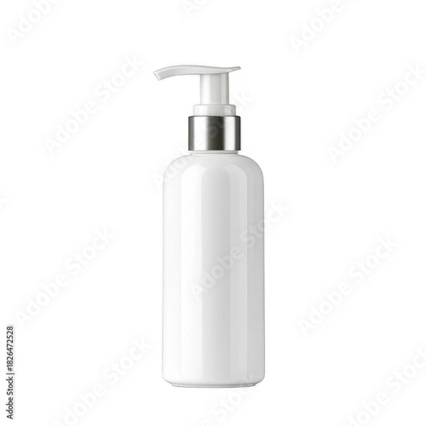 Obraz White bottle with dispenser isolated on transparent background