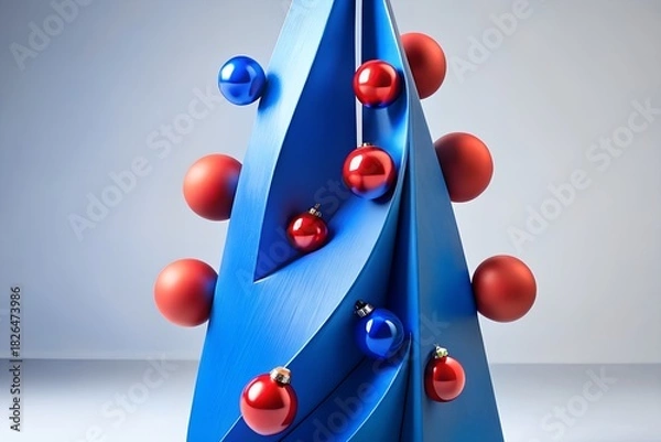 Fototapeta red and blue spheres