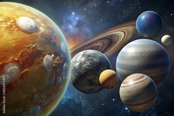 Fototapeta planet in space