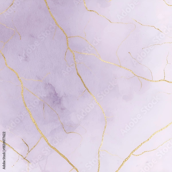 Fototapeta Soft lilac watercolor background with intricate delicate details, gentle gradients.