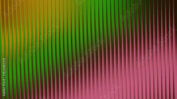 Fototapeta Abstract Yellow Green and Pink Vertical Pleated Light Background texture pattern