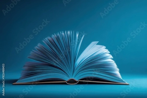 Obraz Educational Book on Blue Background Concept