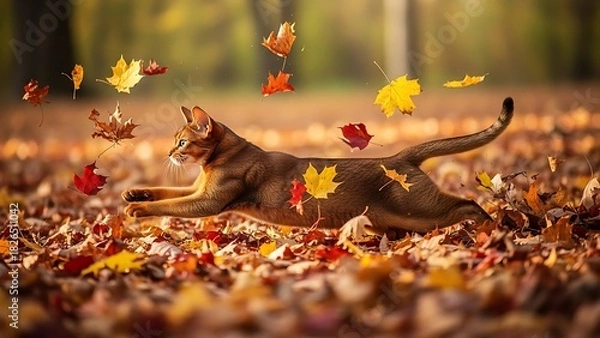 Fototapeta “Two adorable kittens facing each other indoors, warm soft lighting, playful innocent moment, gentle background blur, high-detail fur and expressive eyes
