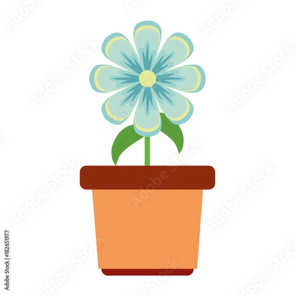 Fototapeta flowerpot  vector illustration