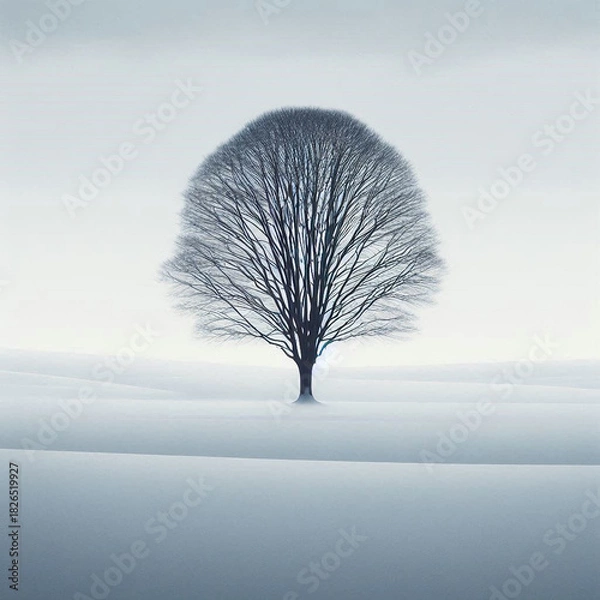 Obraz lonely tree in the snow