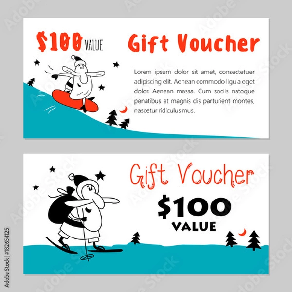Obraz Christmas gift voucher.
