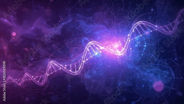 Fototapeta Dna structure helix genetic code biology science molecule healthcare research