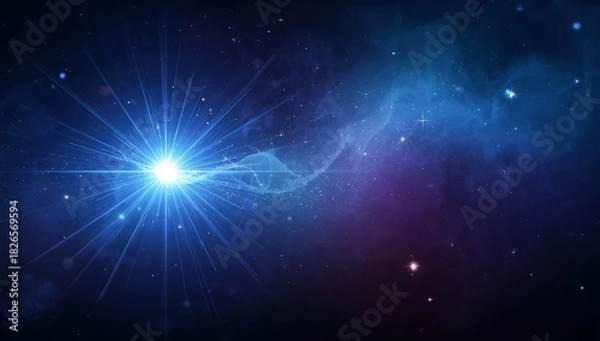 Fototapeta Space background with stars and nebula for astronomy and science fiction concepts