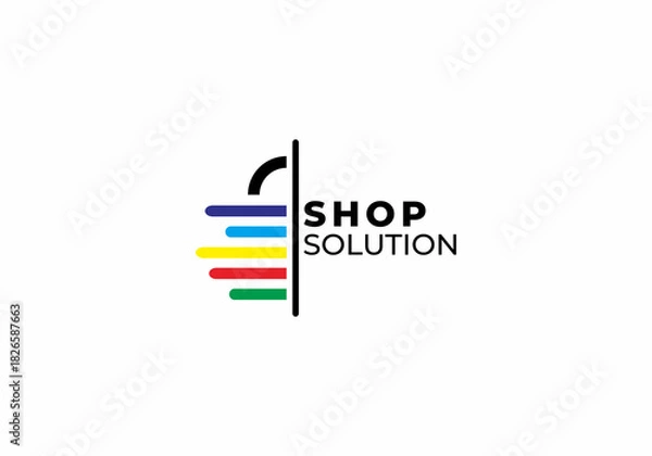 Obraz shopping bag logo vector solution