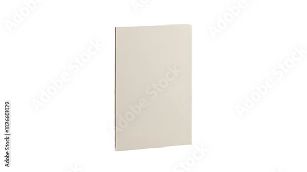 Fototapeta Minimalist standing light beige rectangle box mockup isolated product shot
