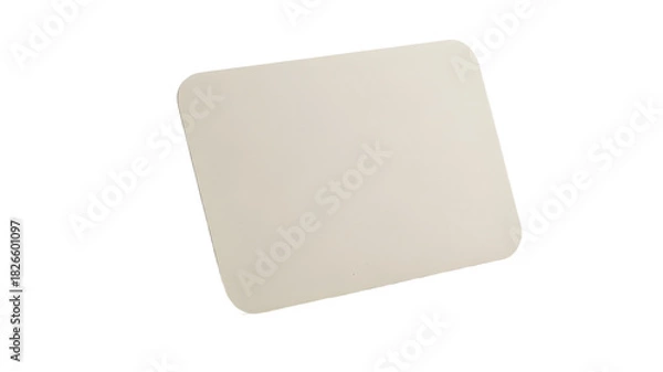 Fototapeta Off-White Rectangle Mockup with Rounded Corners and Soft Shadow Isolated