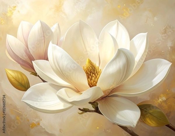 Obraz White Magnolia Glow